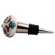 Sea Green Slate Blue Tiny Ceramic Wine Stopper (Pack Of One Piece)